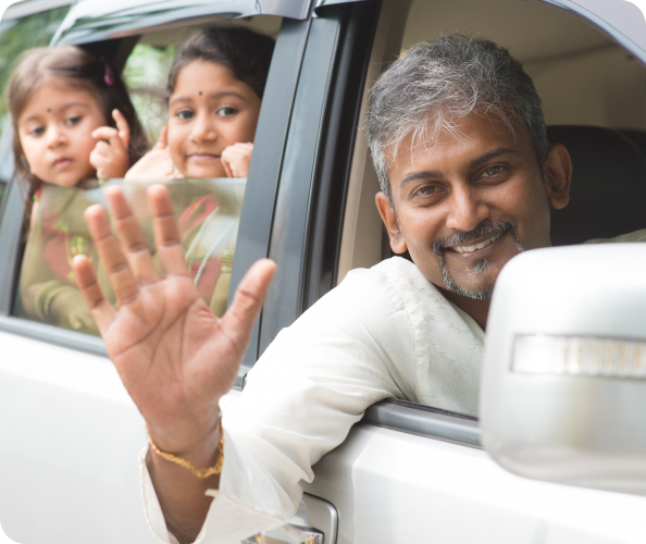Family enjoying their Toyota journey